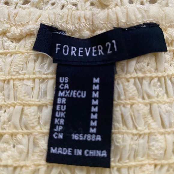 Forever 21 Yellow Lace Tube Top - Picture 3 of 4